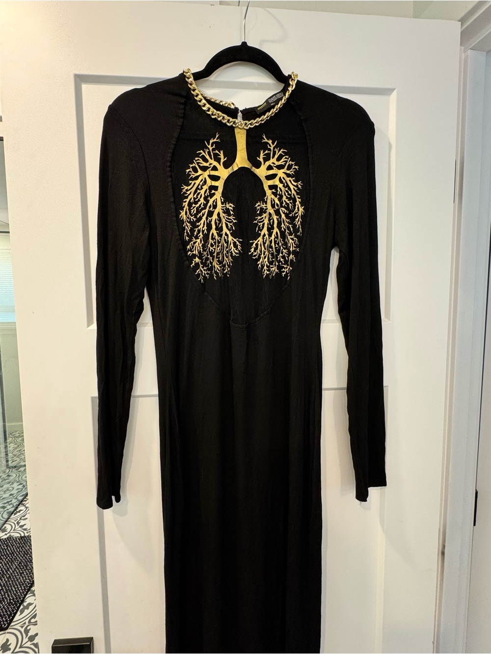 Abstract Lung Maxi Dress